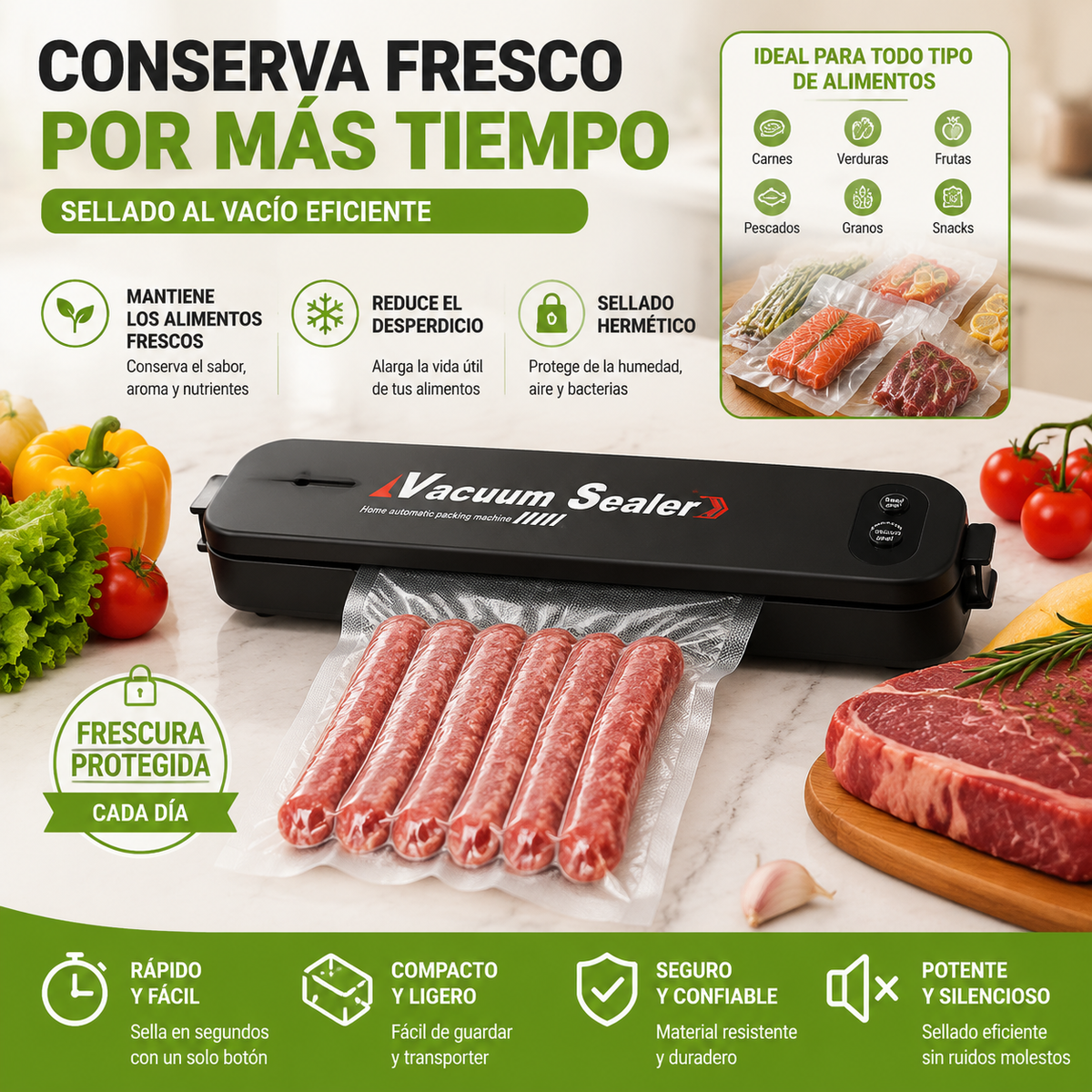 Maquina Selladora Bolsas Vacio Empacador