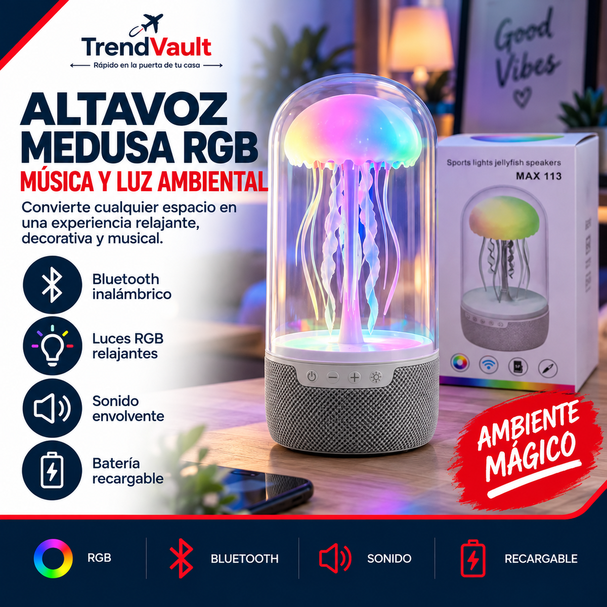 LÁMPARA PARLANTE MEDUSA