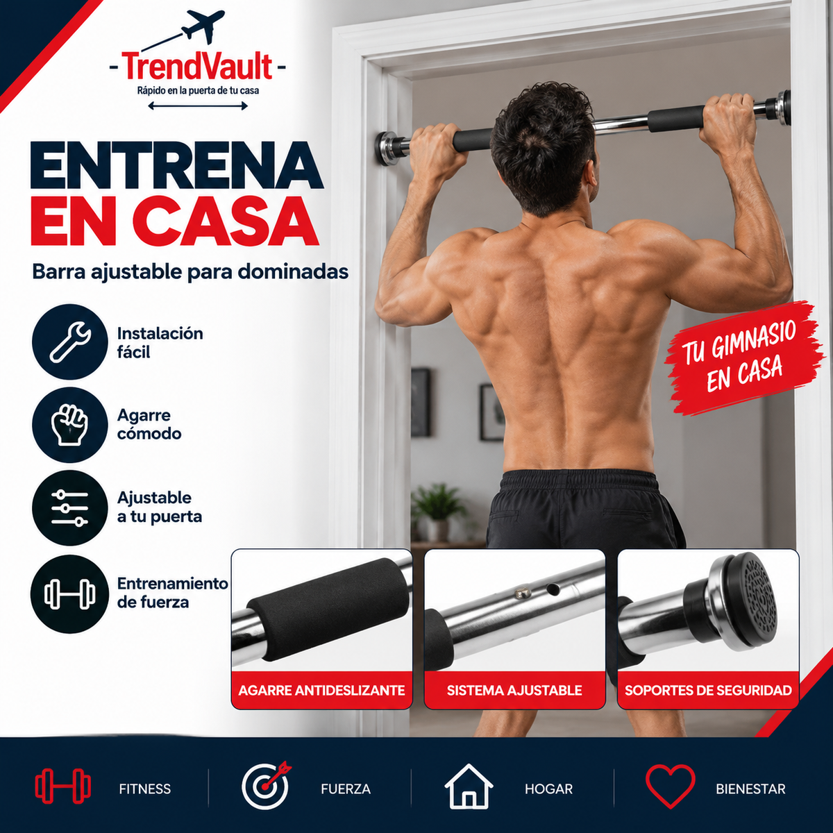 BARRA AJUSTABLE DOMINADAS
