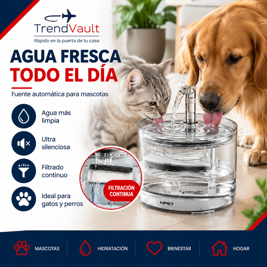 Bebedero Fuente Agua Automatico Gato