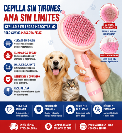 Cepillo Removedor de Pelo para Mascotas