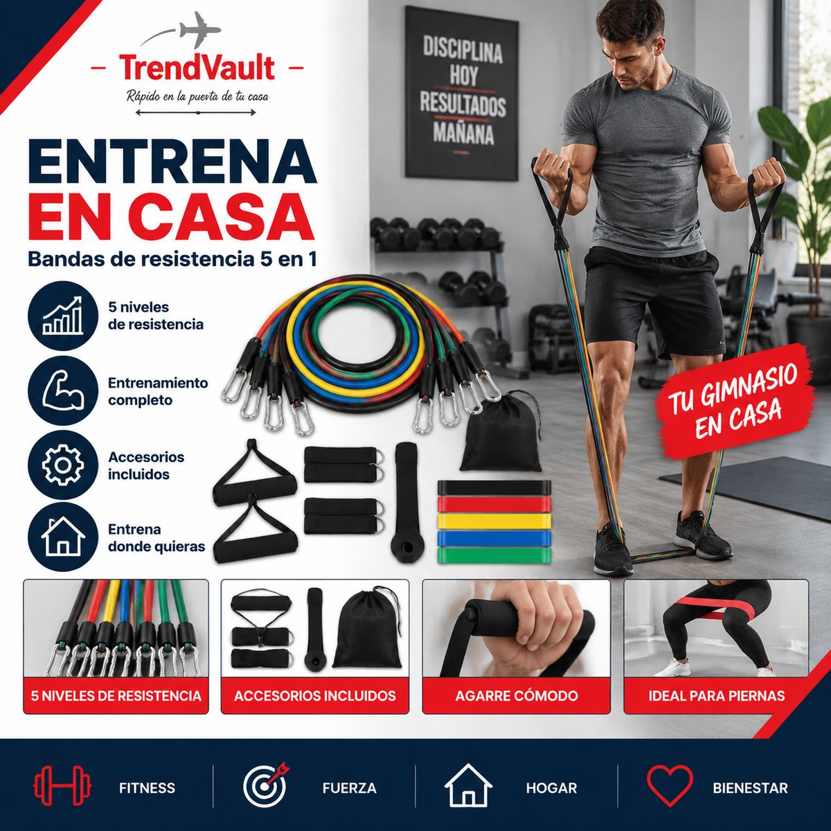 Combo Bandas Tobulares + Bandas Elastica