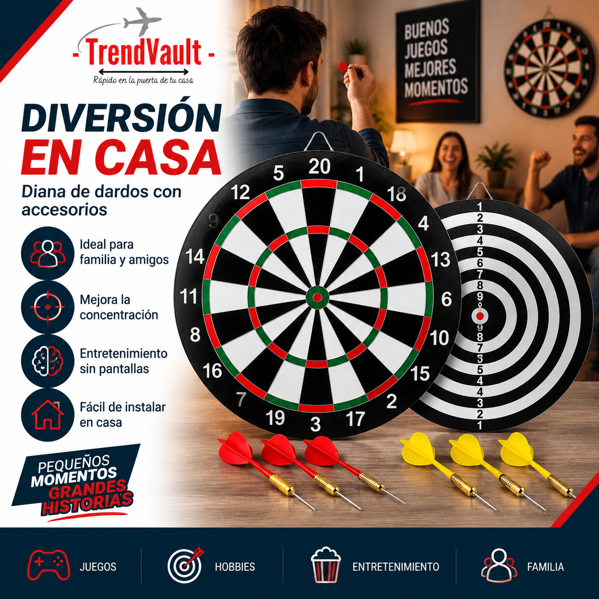 Set Tableros Lanza Dardos