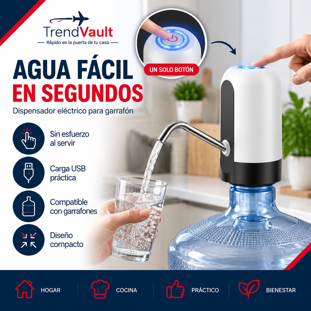 DISPENSADOR AGUA AUTOMATICO BOTELLON