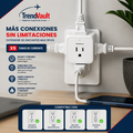 EXTENSOR DE ENCHUFES MULTIPLES X5 TOMAS
