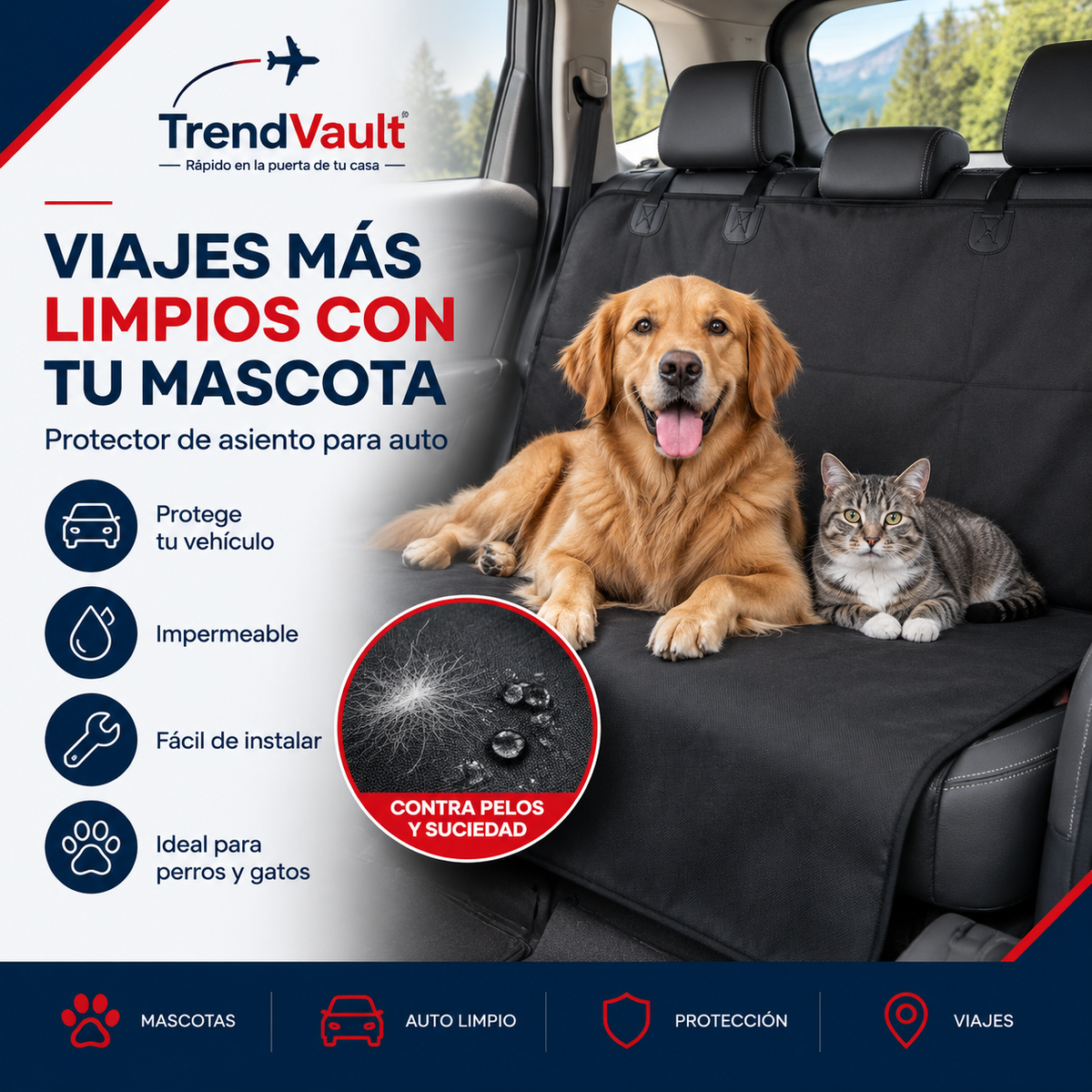 Forro protector de silla Para mascotas