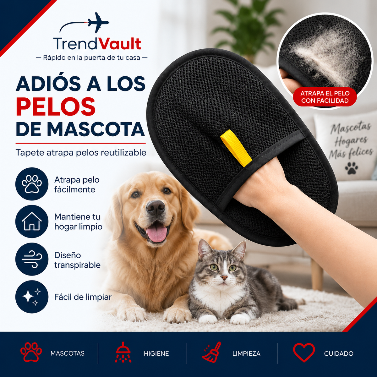 GUANTE VIRAL REMOVEDOR DE PELOS