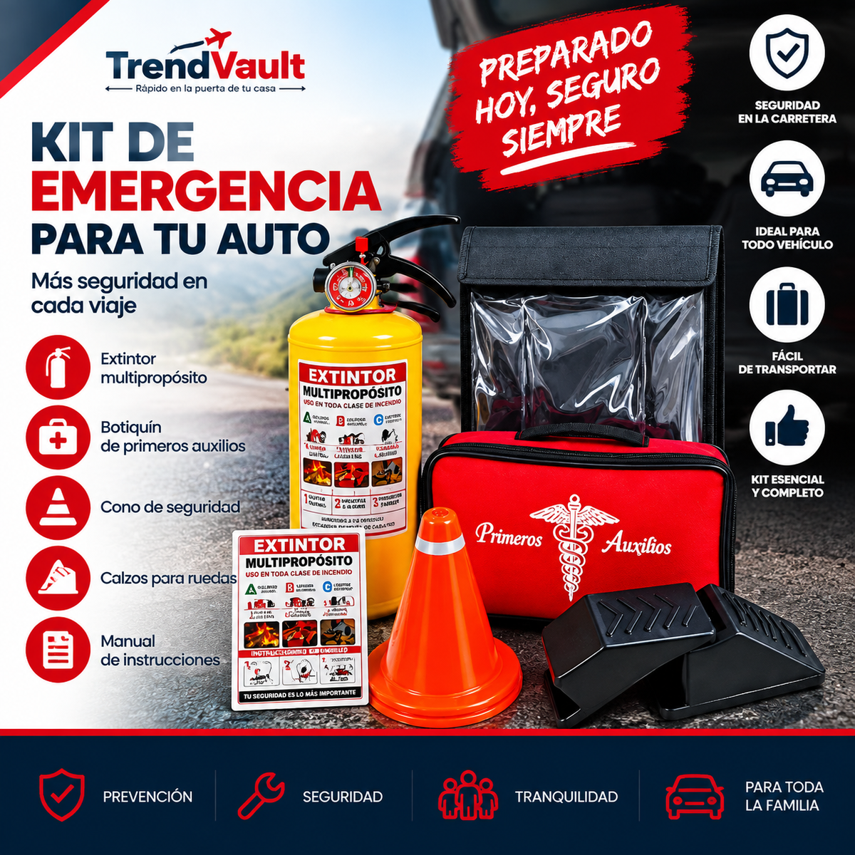 KIT DE CARRETERA + LINTERNA 2026