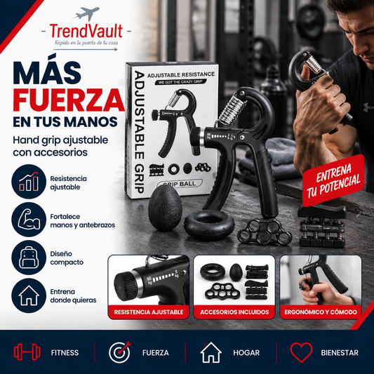 Kit Ejercitador De Mano/Antebrazo Hand Grip