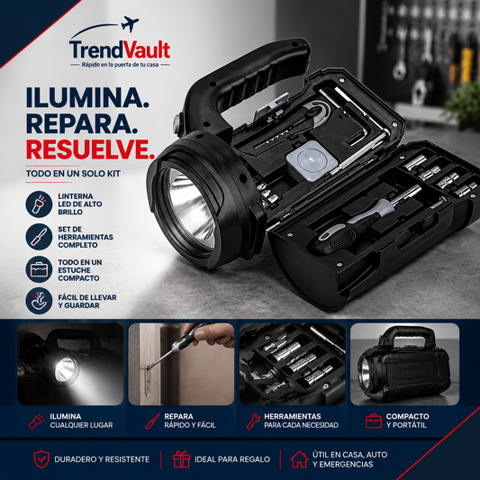 Linterna + Set Herramienta