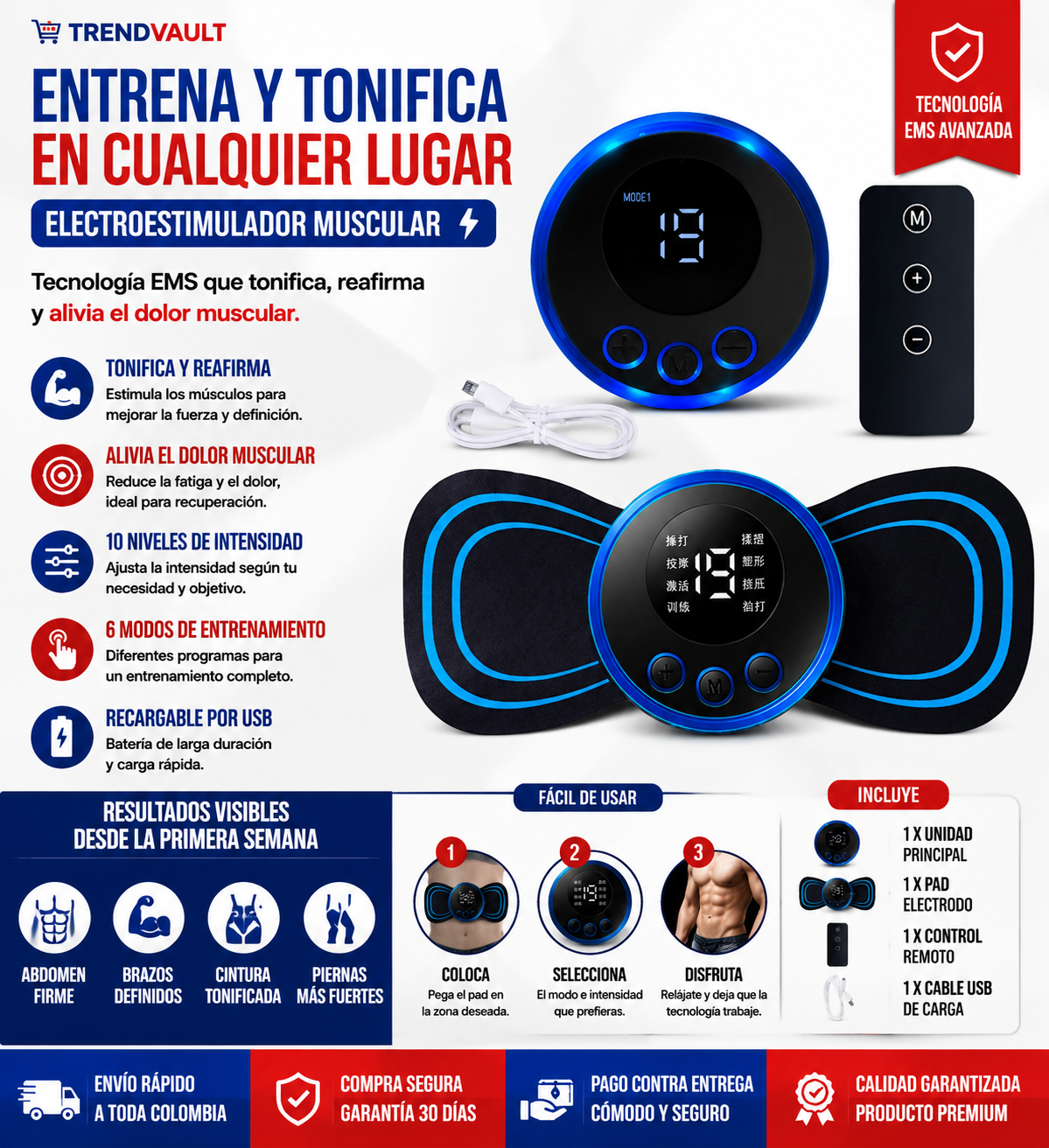 MINI Masajeador Cervical Eléctrico Recargable USB + Control Extra