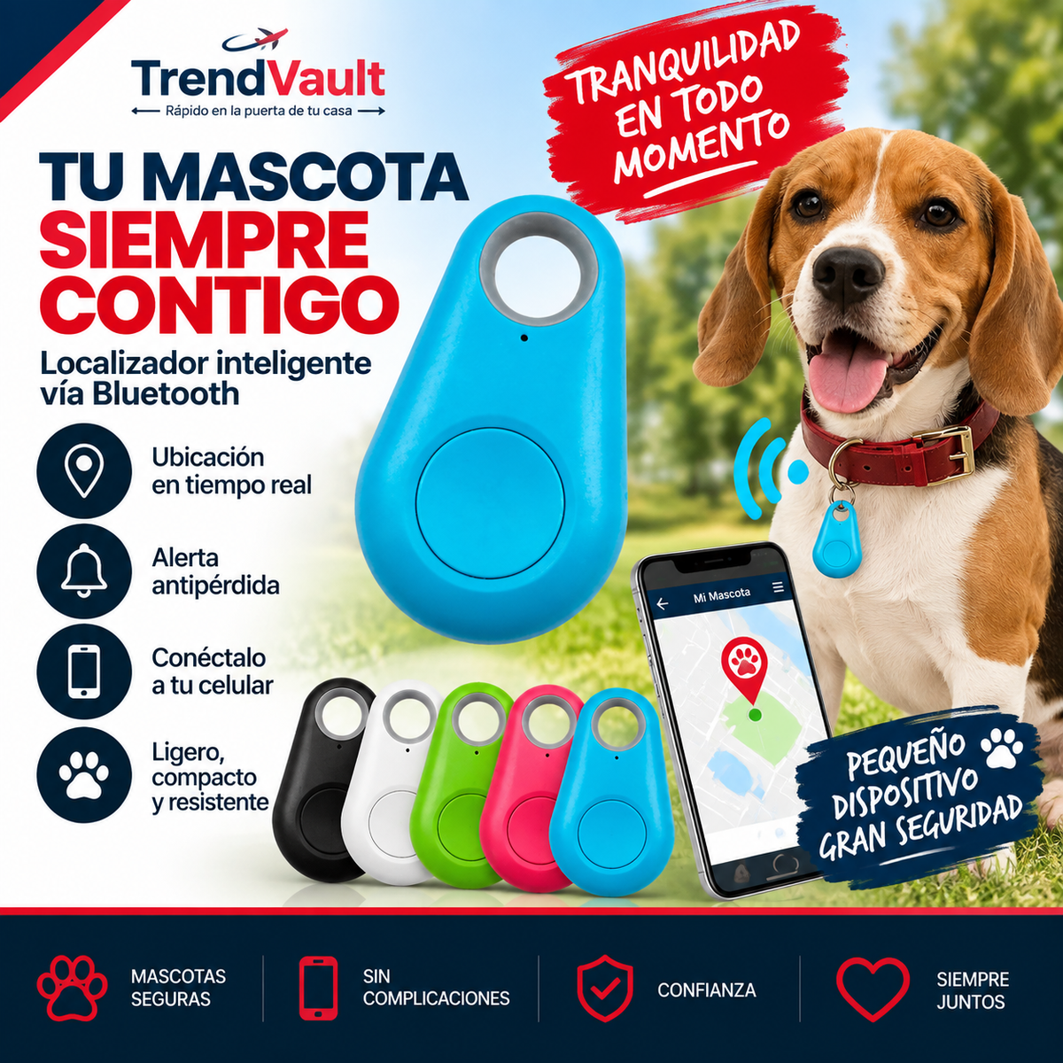 MINI GPS LOCALIZADOR PARA MASCOTAS