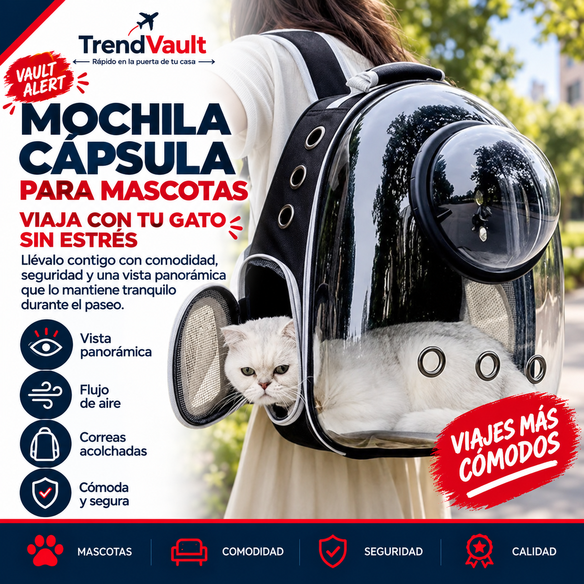 Mochila Con Capsula Para Mascotas