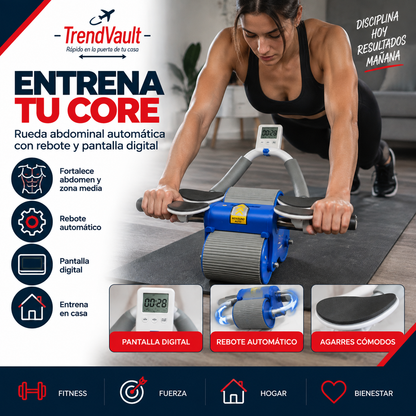 Rueda Abdominal Automática con Pantalla