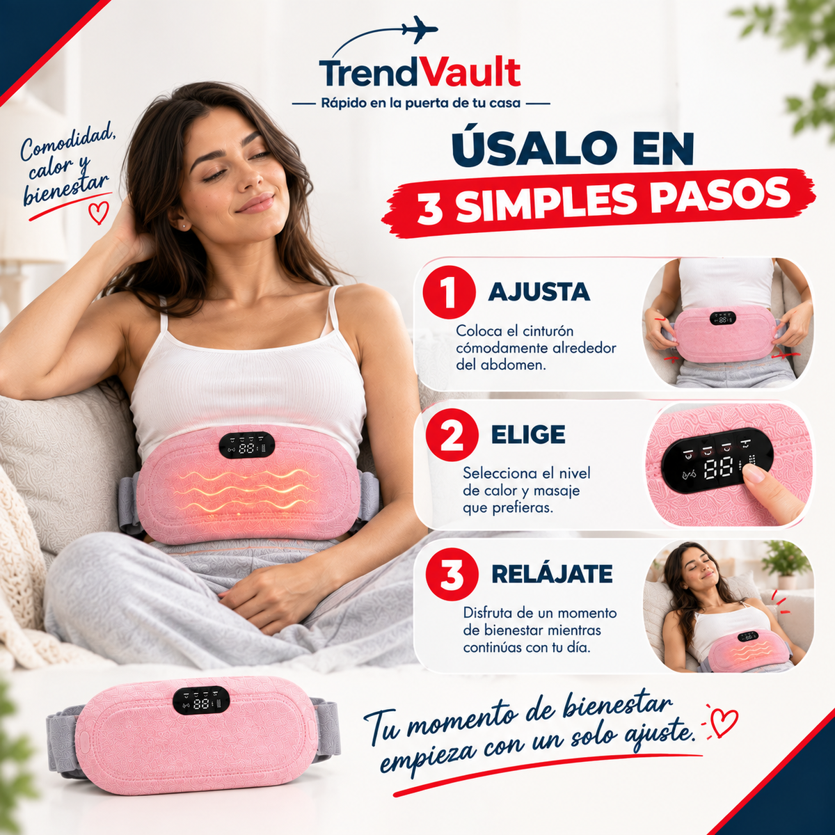 TermoBelt Cinturón Térmico Masajeador