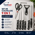 SET DE CUCHILLOS COCINA 9 EN 1