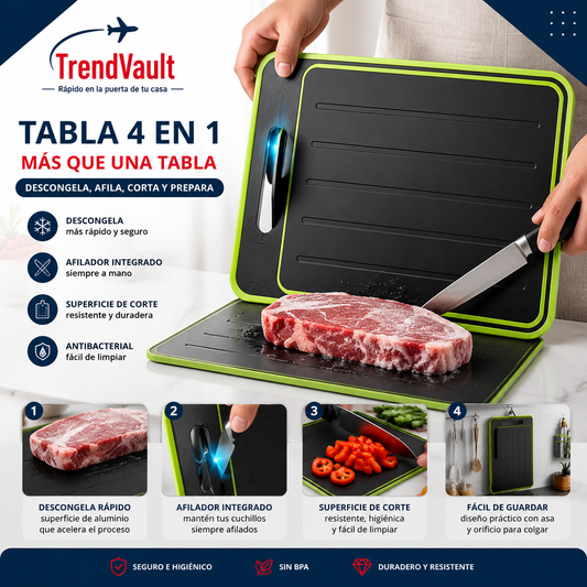 Tabla de descongelar 4 en 1 con Afilador