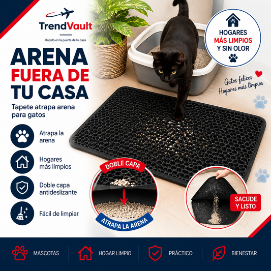 Tapete recolector de arena gatos 40X50CM